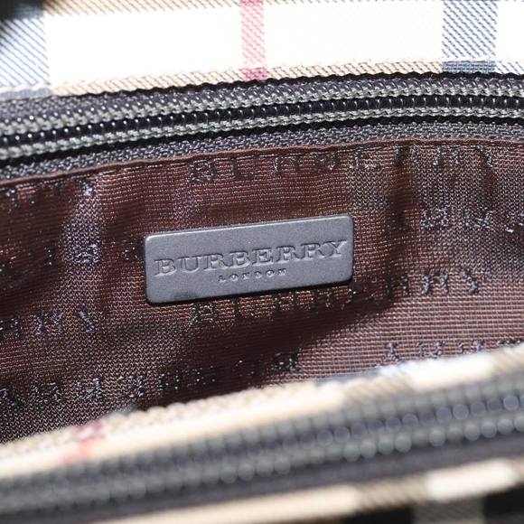 BURBERRY Nova Check Hand Bag PVC Beige Auth 103797 - Picture 10 of 16